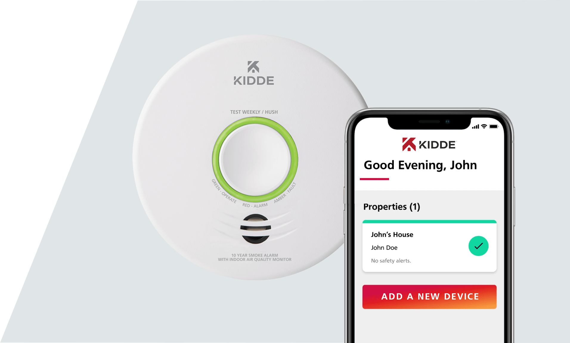 Smoke Alarm with Indoor Air Quality Monitor Kidde